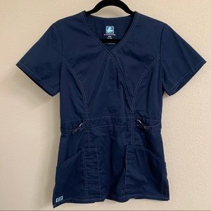 Navy Blue Scrub Top